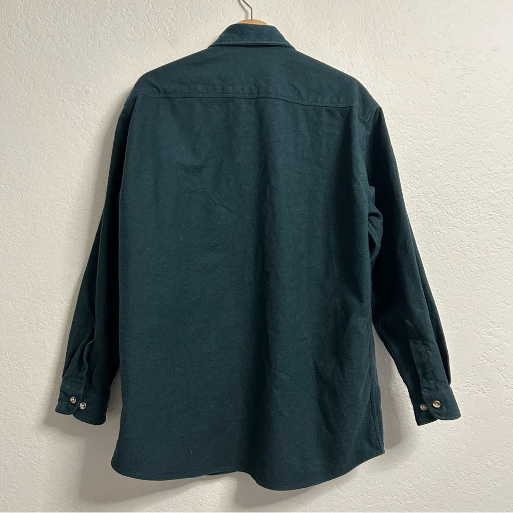 VTG Field and Stream Forest Green 100% Cotton Button Up Shirt Jacket Coat Size L - Picture 3 of 5
